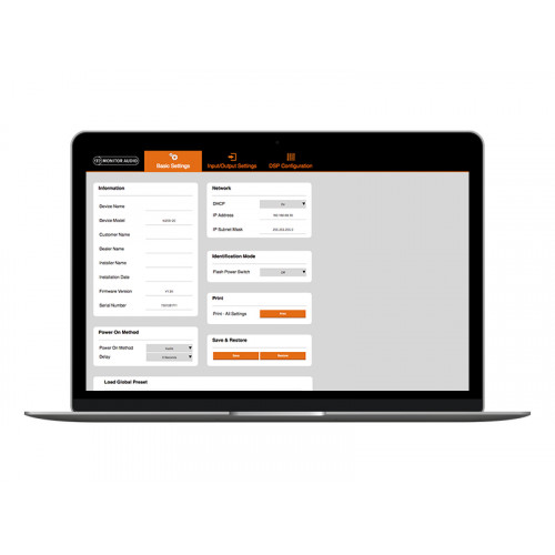 2-channel Power Amplifier Monitor Audio IA800-2C