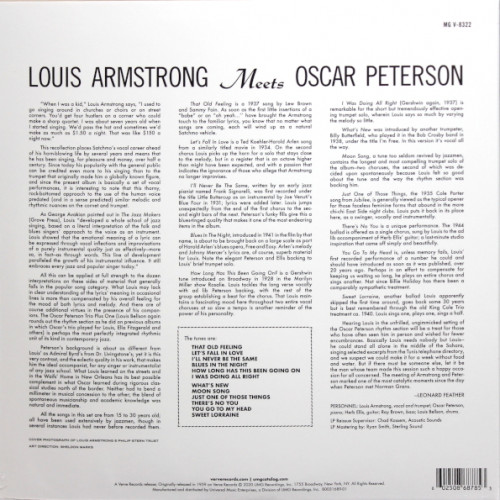 Louis Armstrong, Oscar Peterson Vinyl disc / Louis Armstrong Meets Oscar Peterson (LP)