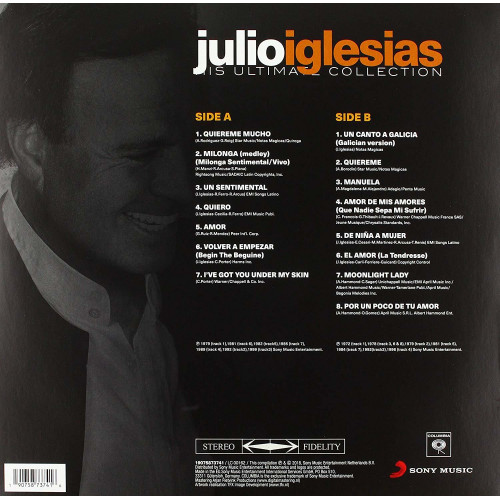 Вініловий диск Julio Iglesias / His Ultimate Collection (Exclusive In Russia) (LP)