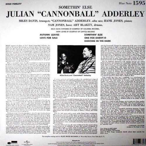 Вініловий диск Cannonball Adderley / Somethin ' Else (LP)