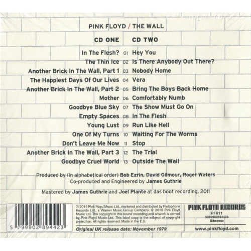 Pink Floyd / The Wall Vinyl Disc (2CD)