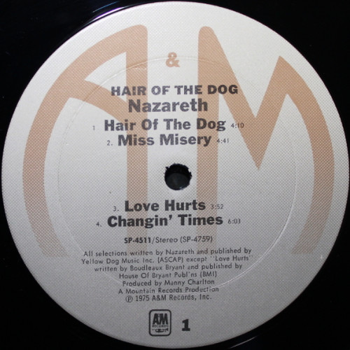 Nazareth Vinyl disc / Hair Of The Dog (LP)