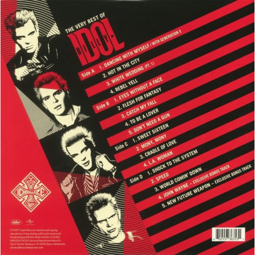 Billy Idol Vinyl Disc / The Very Best Of - Idolize Yourself (2LP)